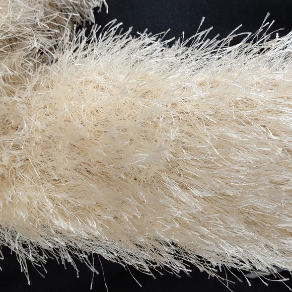 Artisan Crafted Hand Crochet Eyelash Fringe Scarf - Picture 3 of 3